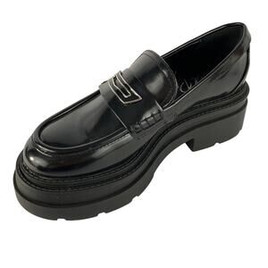 Wild Pair Nelley Y2K Chunky Platform Loafers Women 6.5M Black Lug Sole Goth NEW